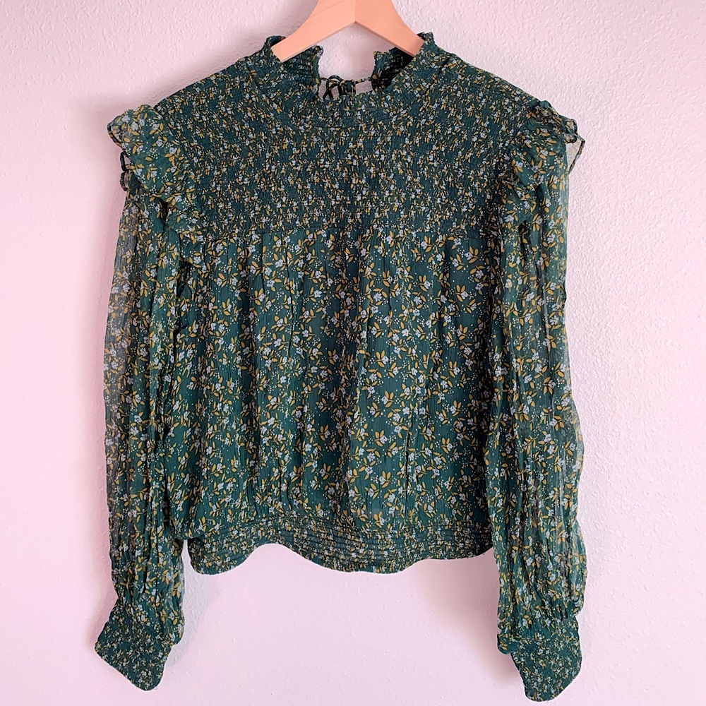 NWT - FLORAL FREE PEOPLE TOP SIZE LARGE
